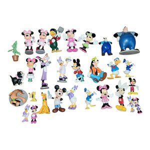 Disney Mickey Mouse And Friends Figures Lot Of 30 Minnie Daisy Pluto Goofy Etc